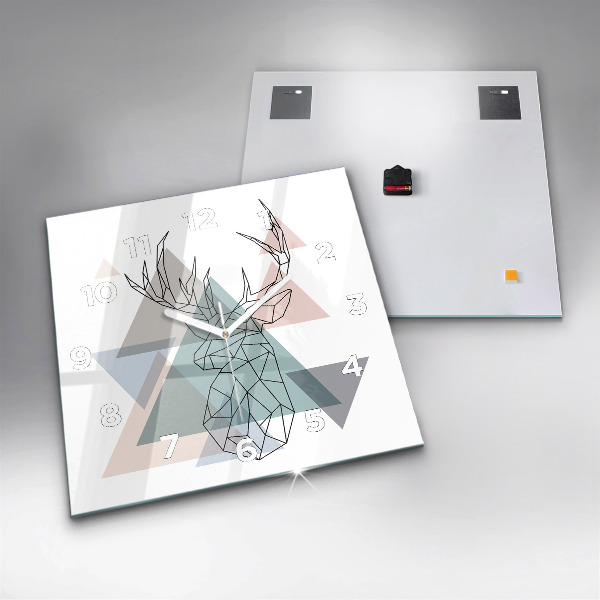 Čtvercové nástěnné hodiny Sob skandinávský styl