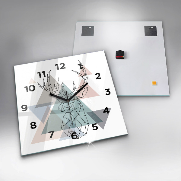 Čtvercové nástěnné hodiny Sob skandinávský styl