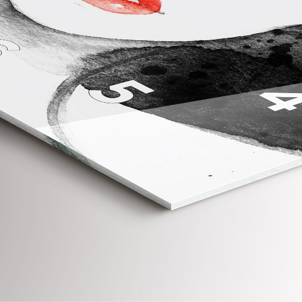 Čtvercové nástěnné hodiny Žena v klobouku