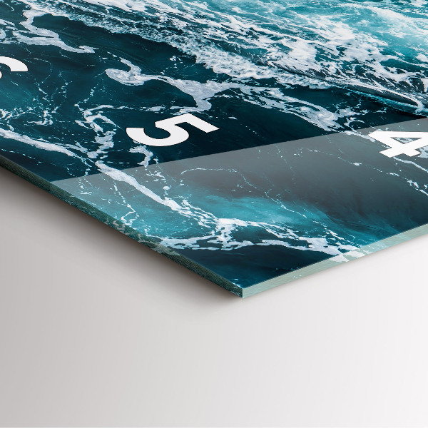 Čtvercové nástěnné hodiny Vířící zpěněné vlny