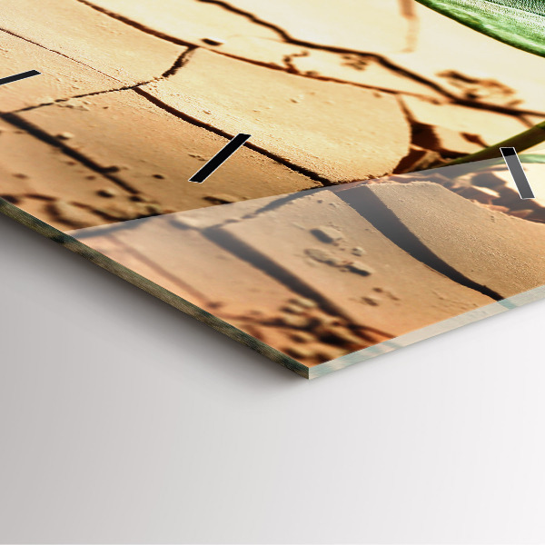 Skleněné hodiny čtvercové Rostlina v suché zemi