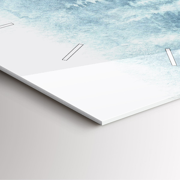 Čtvercové nástěnné hodiny Zimní les