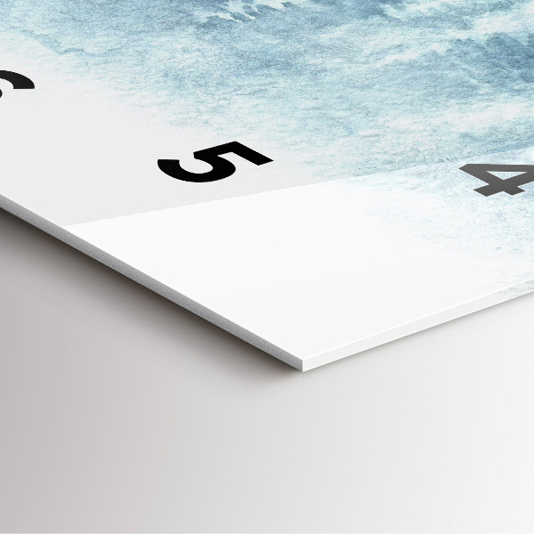 Čtvercové nástěnné hodiny Zimní les