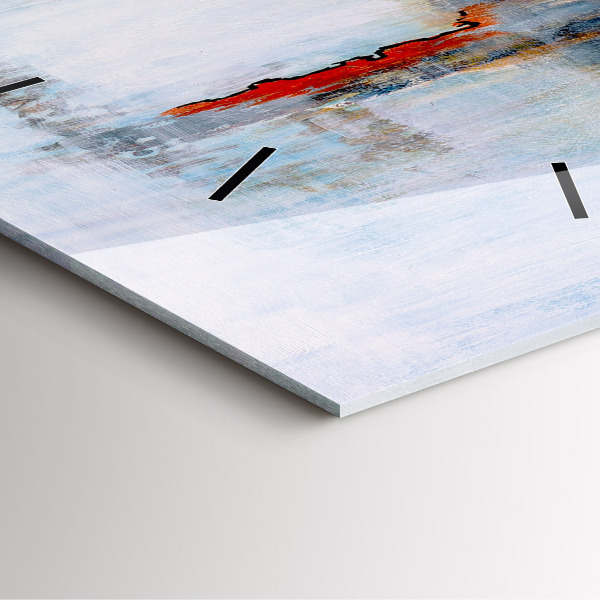 Skleněné hodiny čtvercové Abstrakce