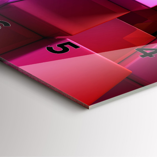 Skleněné hodiny čtvercové Barevné kostky