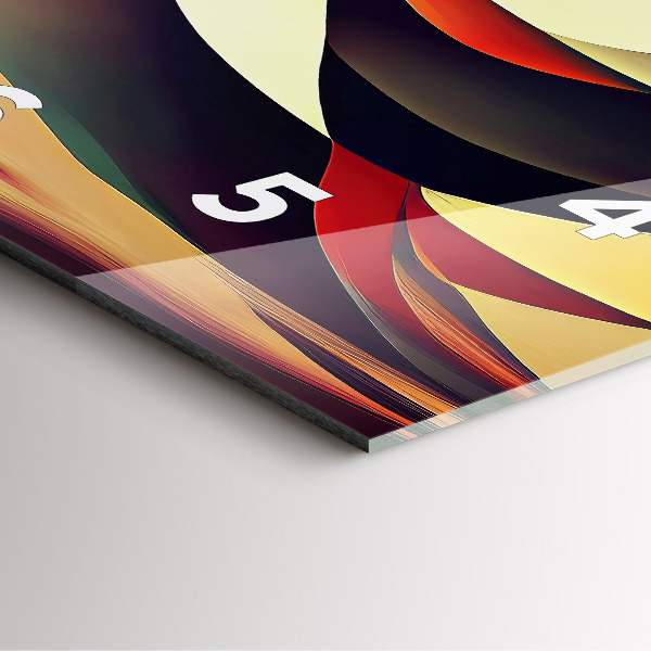 Čtvercové nástěnné hodiny Abstraktní linie na pozadí