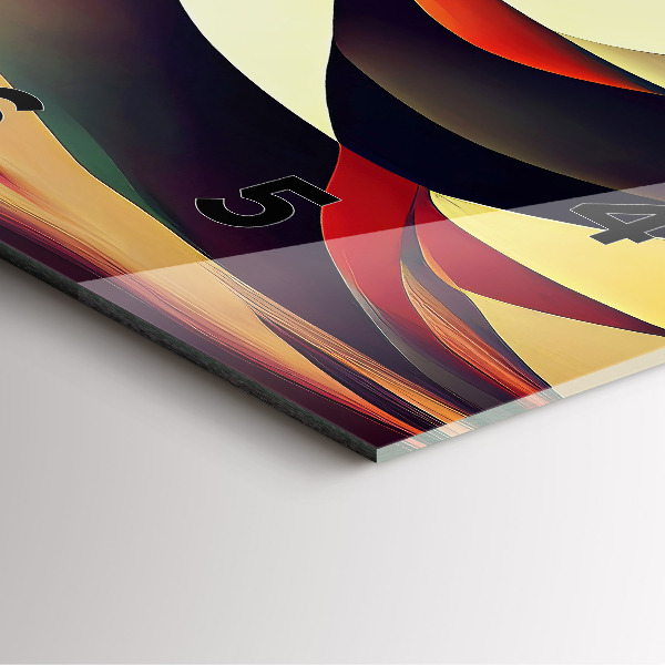 Čtvercové nástěnné hodiny Abstraktní linie na pozadí