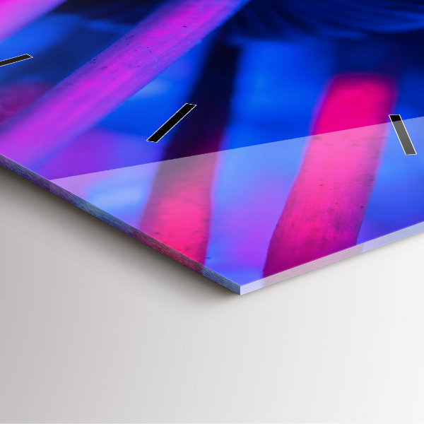 Čtvercové nástěnné hodiny Kouzelné barevné houby