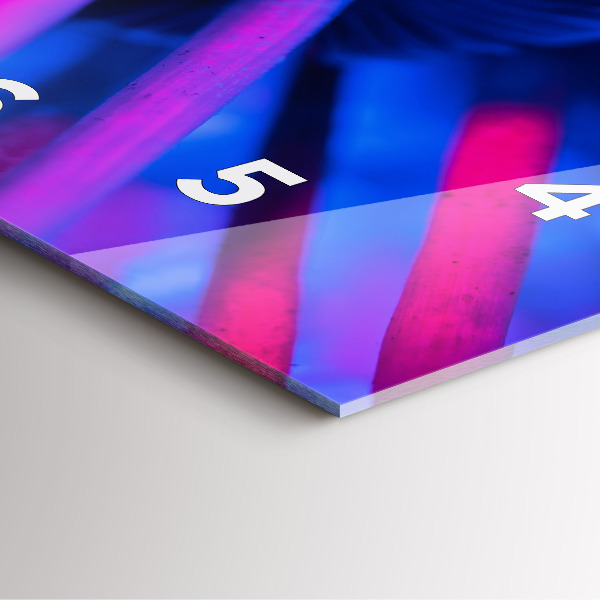 Čtvercové nástěnné hodiny Kouzelné barevné houby