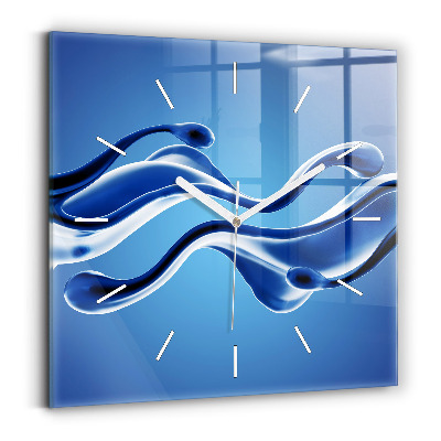 Čtvercové nástěnné hodiny Tekutá abstrakce