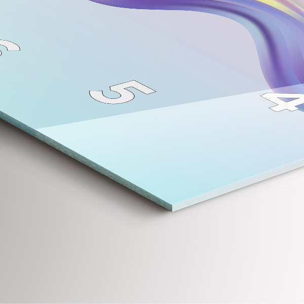 Čtvercové nástěnné hodiny Pastelová abstrakce vln