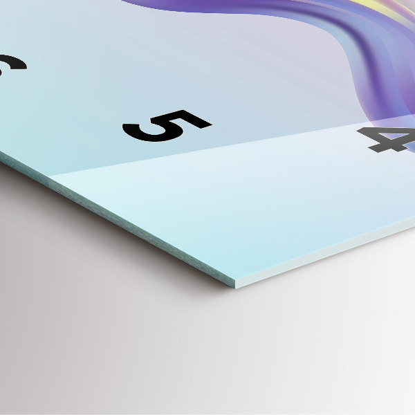 Čtvercové nástěnné hodiny Pastelová abstrakce vln