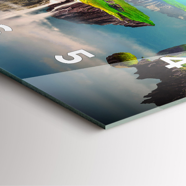 Skleněné hodiny čtvercové Čínská fantazie