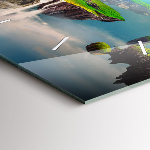 Skleněné hodiny čtvercové Čínská fantazie