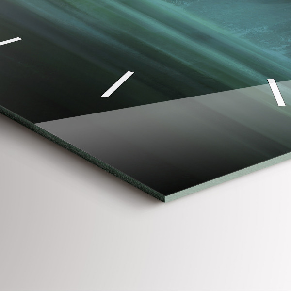 Čtvercové nástěnné hodiny Člověk a příšera v bažině