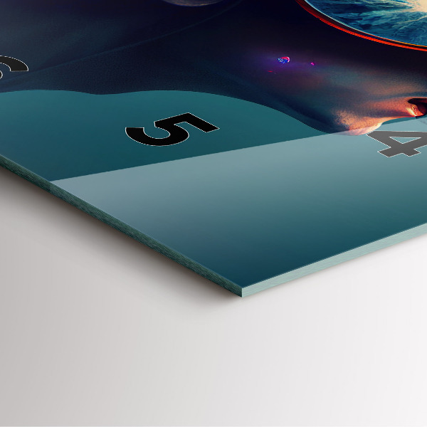 Čtvercové nástěnné hodiny Futuristický svět