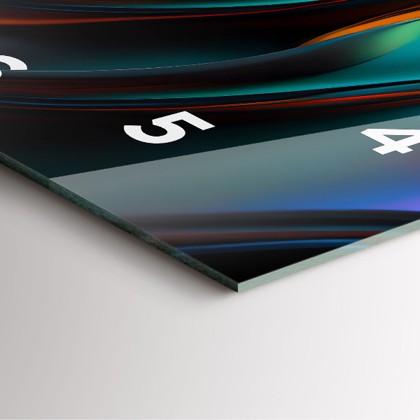 Čtvercové nástěnné hodiny Futuristická vlna