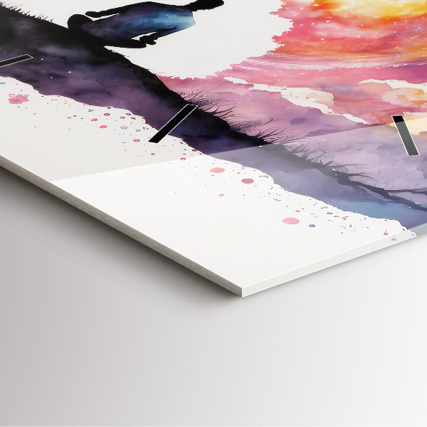 Čtvercové nástěnné hodiny Životní styl meditace