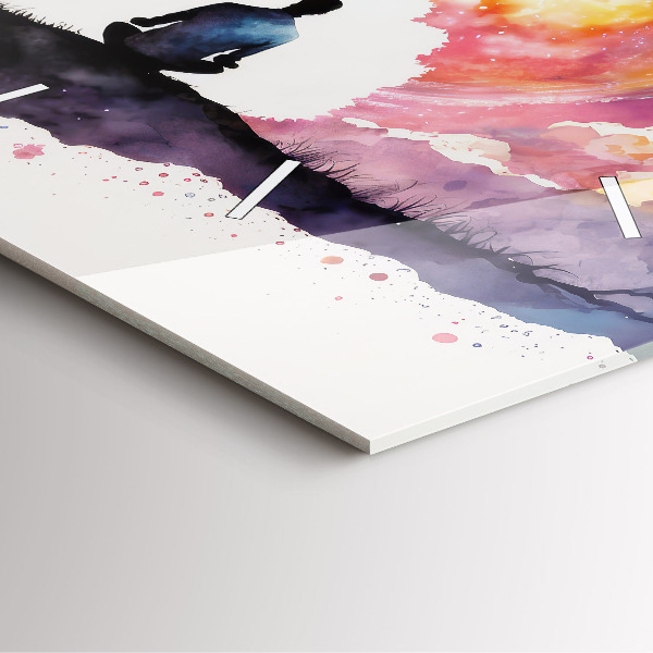 Čtvercové nástěnné hodiny Životní styl meditace