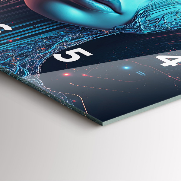 Čtvercové nástěnné hodiny Umělá inteligence