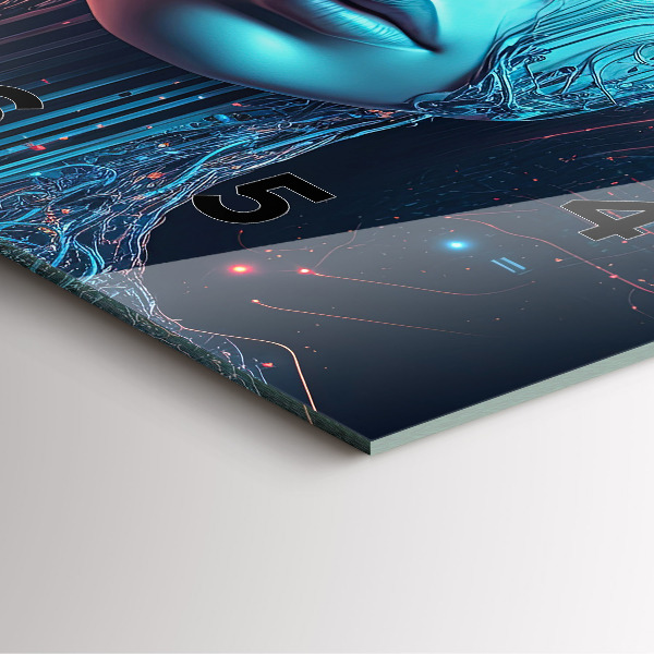 Čtvercové nástěnné hodiny Umělá inteligence