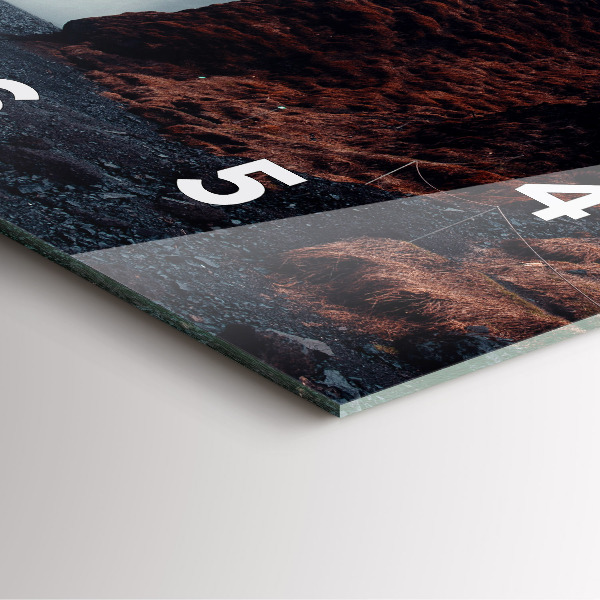 Čtvercové nástěnné hodiny Krajina vodopádů Island