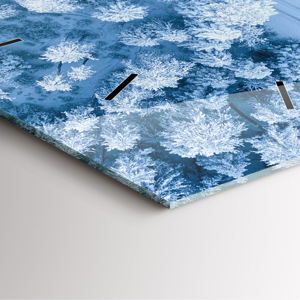 Čtvercové nástěnné hodiny Les z dronu