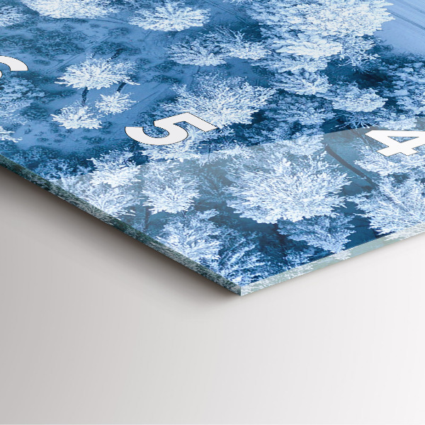 Čtvercové nástěnné hodiny Les z dronu