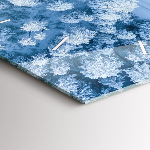 Čtvercové nástěnné hodiny Les z dronu