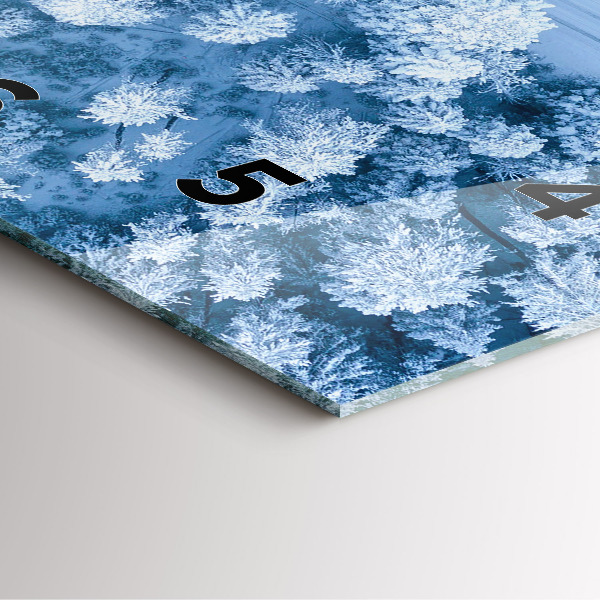 Čtvercové nástěnné hodiny Les z dronu