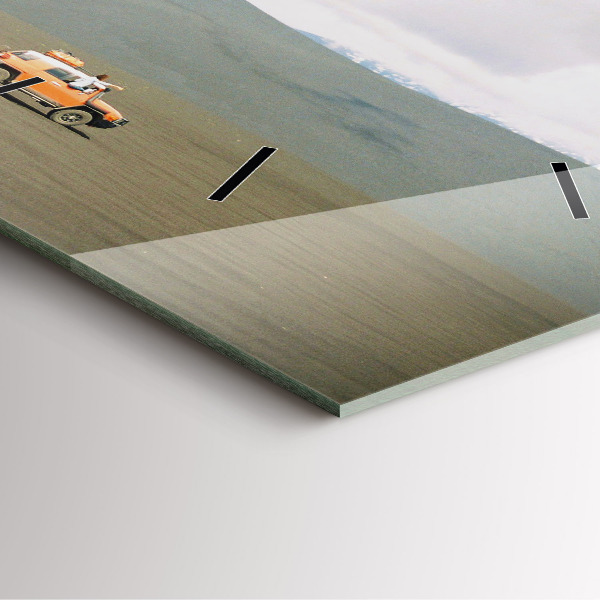 Čtvercové nástěnné hodiny Vozidlo na Kamčatce