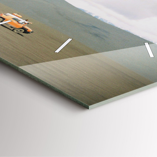 Čtvercové nástěnné hodiny Vozidlo na Kamčatce