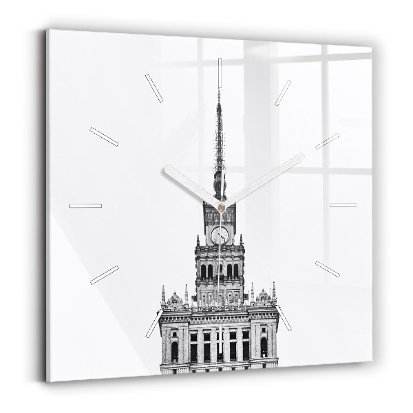 Skleněné hodiny čtvercové Palác kultury a vědy
