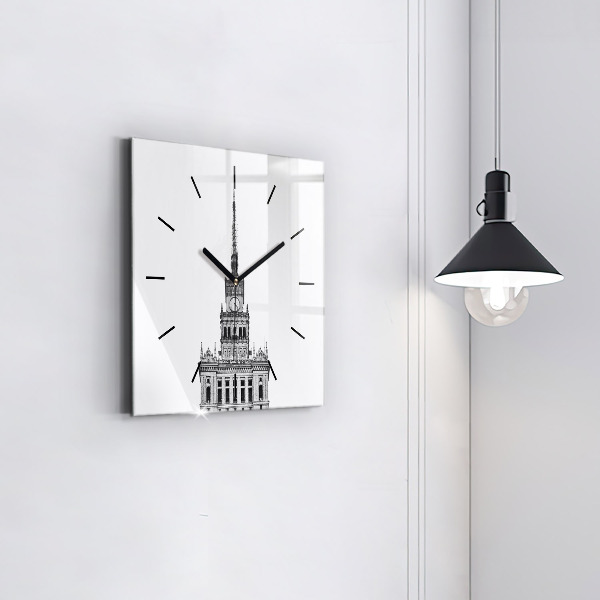 Skleněné hodiny čtvercové Palác kultury a vědy