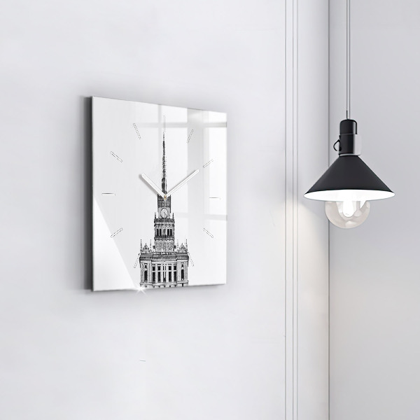 Skleněné hodiny čtvercové Palác kultury a vědy