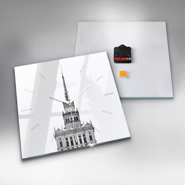 Skleněné hodiny čtvercové Palác kultury a vědy