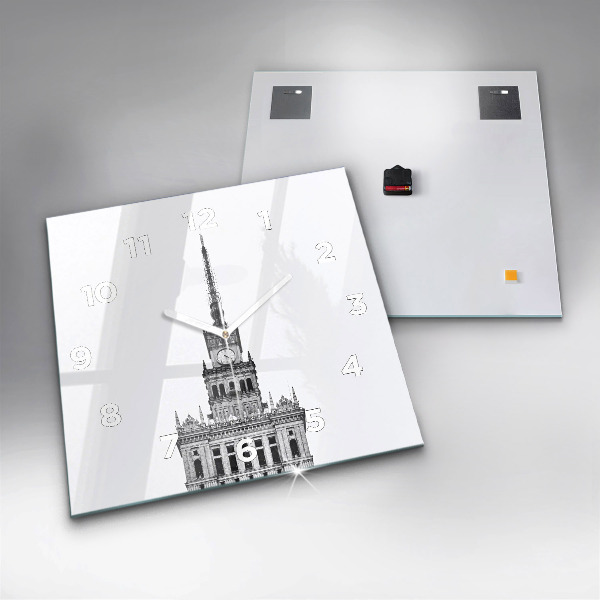 Skleněné hodiny čtvercové Palác kultury a vědy