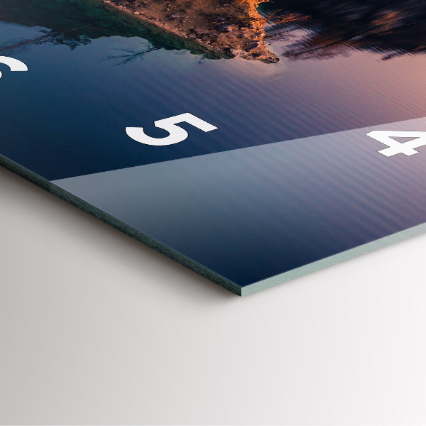 Čtvercové nástěnné hodiny Krakovské jezero Zakrzówek