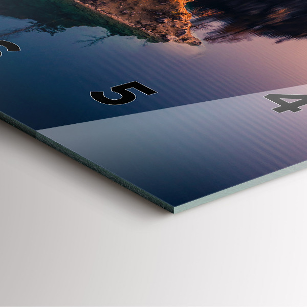 Čtvercové nástěnné hodiny Krakovské jezero Zakrzówek