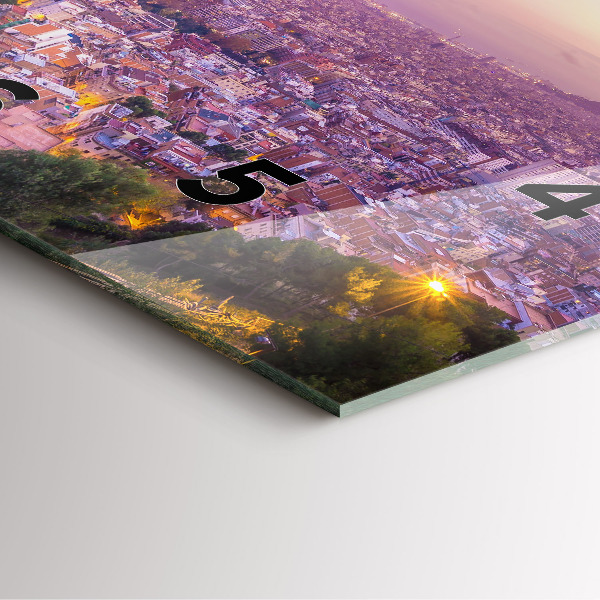 Čtvercové nástěnné hodiny Barcelona Bunkry El Carmel