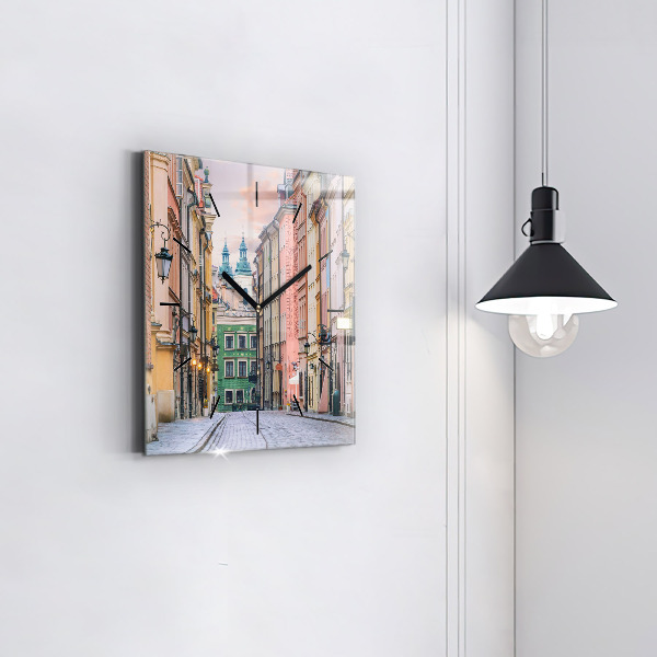 Skleněné hodiny čtvercové Staré město ve Varšavě