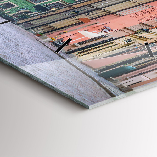 Skleněné hodiny čtvercové Staré město ve Varšavě