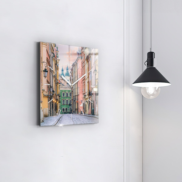 Skleněné hodiny čtvercové Staré město ve Varšavě