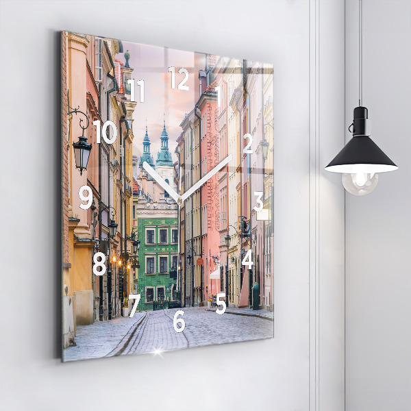 Skleněné hodiny čtvercové Staré město ve Varšavě