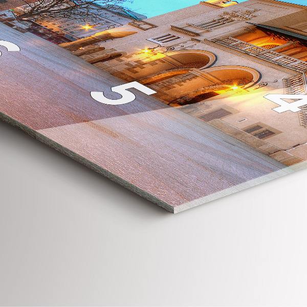 Skleněné hodiny čtvercové Hlavní náměstí v Krakově