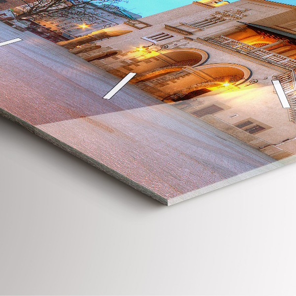 Skleněné hodiny čtvercové Hlavní náměstí v Krakově