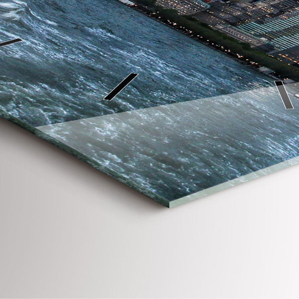 Čtvercové nástěnné hodiny Panorama New Yorku