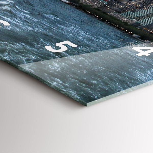 Čtvercové nástěnné hodiny Panorama New Yorku