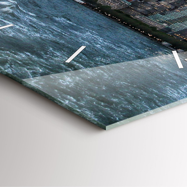 Čtvercové nástěnné hodiny Panorama New Yorku