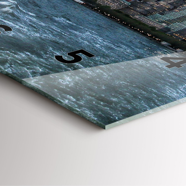 Čtvercové nástěnné hodiny Panorama New Yorku